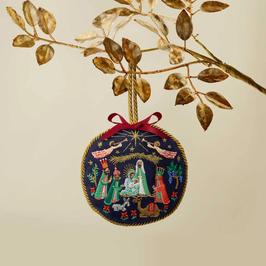 Nativity Embroidered Ornament
