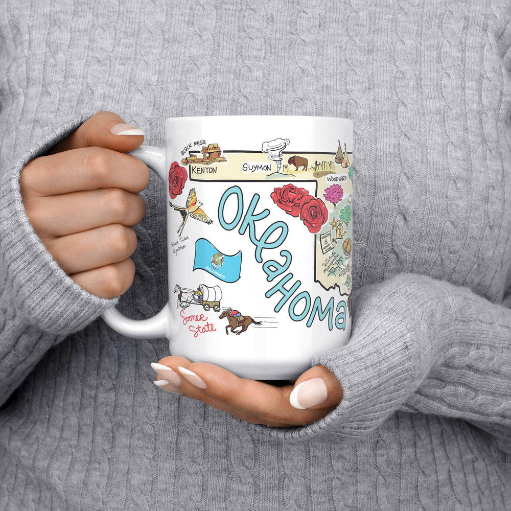 Oklahoma Pastel Map Mug