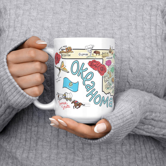 Oklahoma Pastel Map Mug