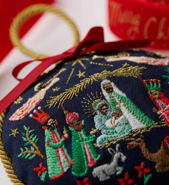 Nativity Embroidered Ornament