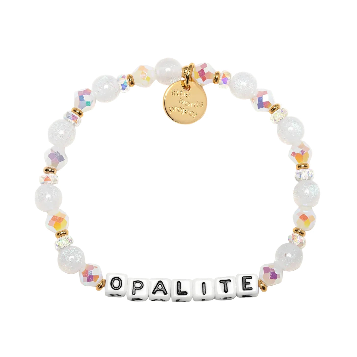 Opalite healing bracelet M/L crystal bead bracelet by Little Words Project
