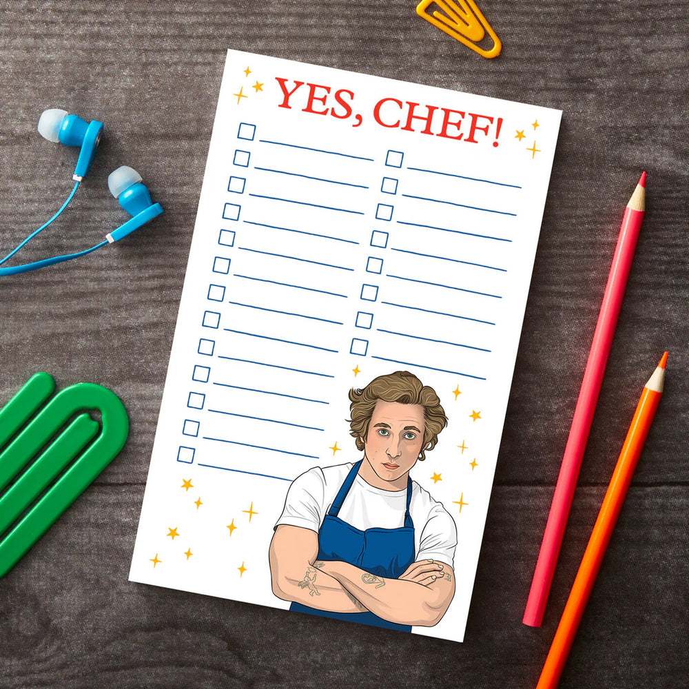 Yes, Chef! The Bear Grocery List Notepad