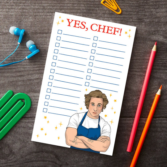 Yes, Chef! The Bear Grocery List Notepad
