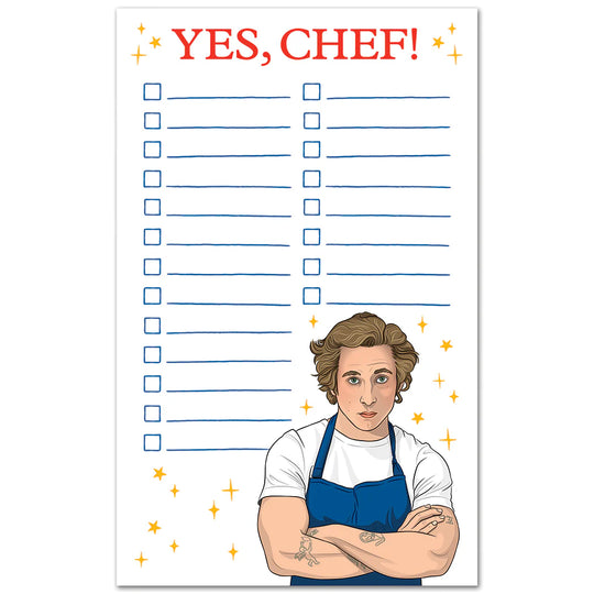 Yes, Chef! The Bear Grocery List Notepad