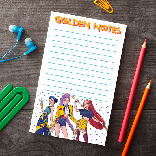 K-Pop Demon Hunters Golden Notes Notepad