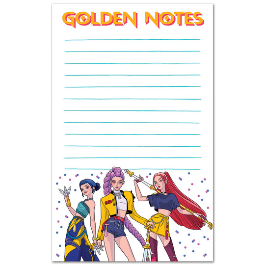 K-Pop Demon Hunters Golden Notes Notepad