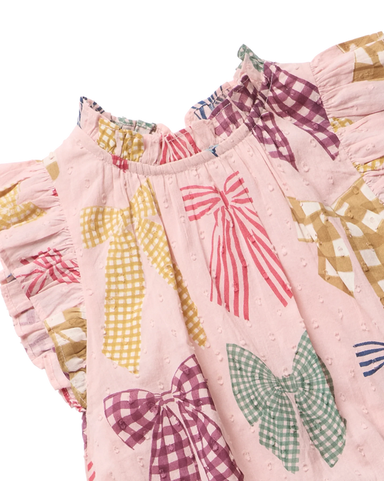 Pink Chicken - Patterned Bows Harper Dress