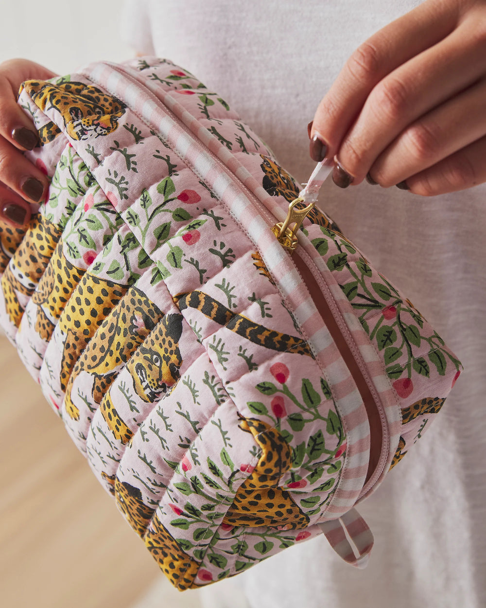 Bagheera Blush Quilted Pouch