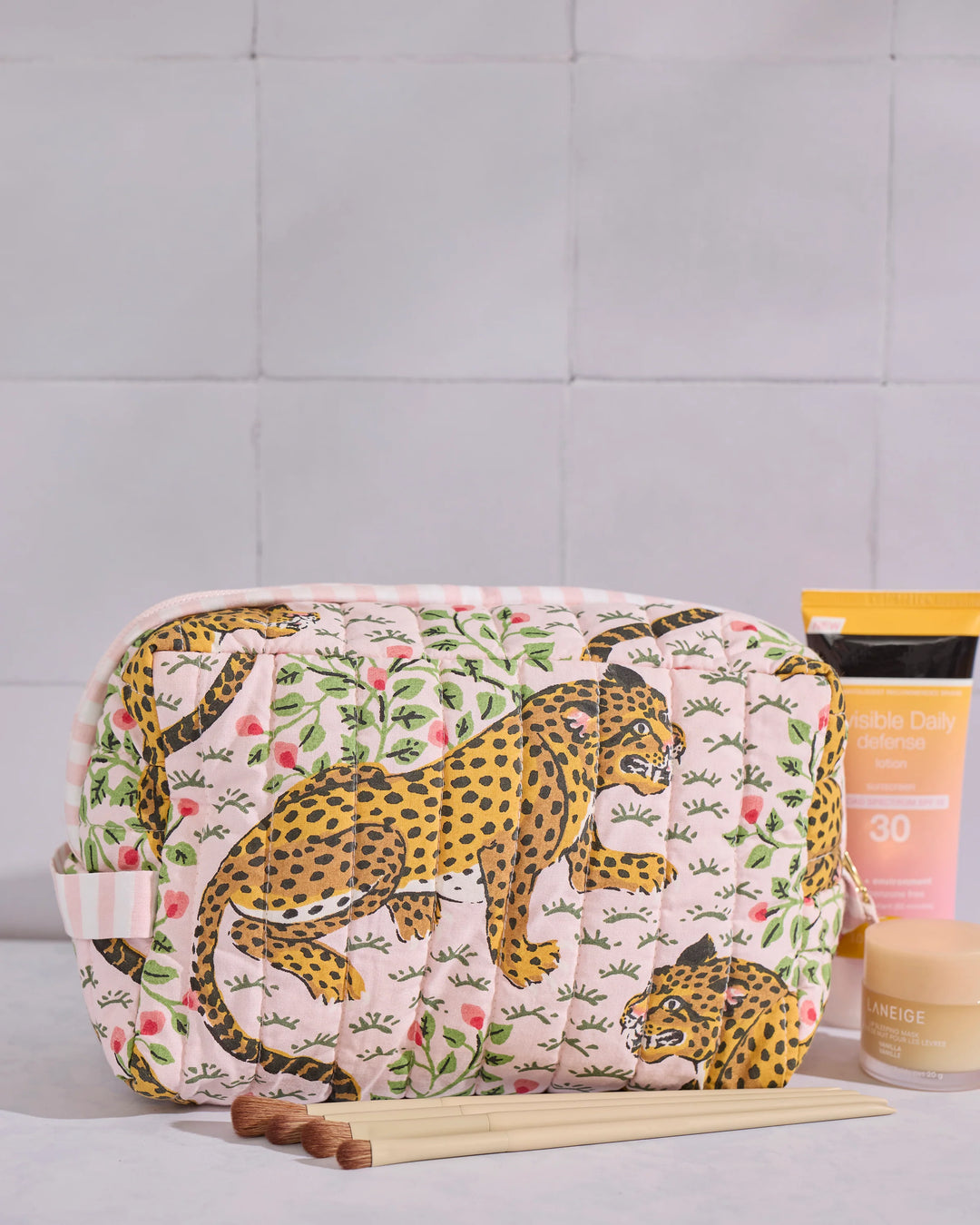Bagheera Blush Quilted Pouch