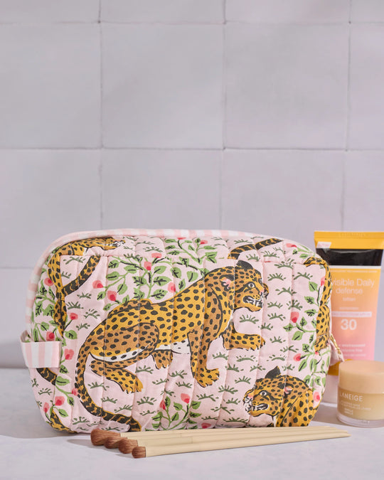 Bagheera Blush Quilted Pouch