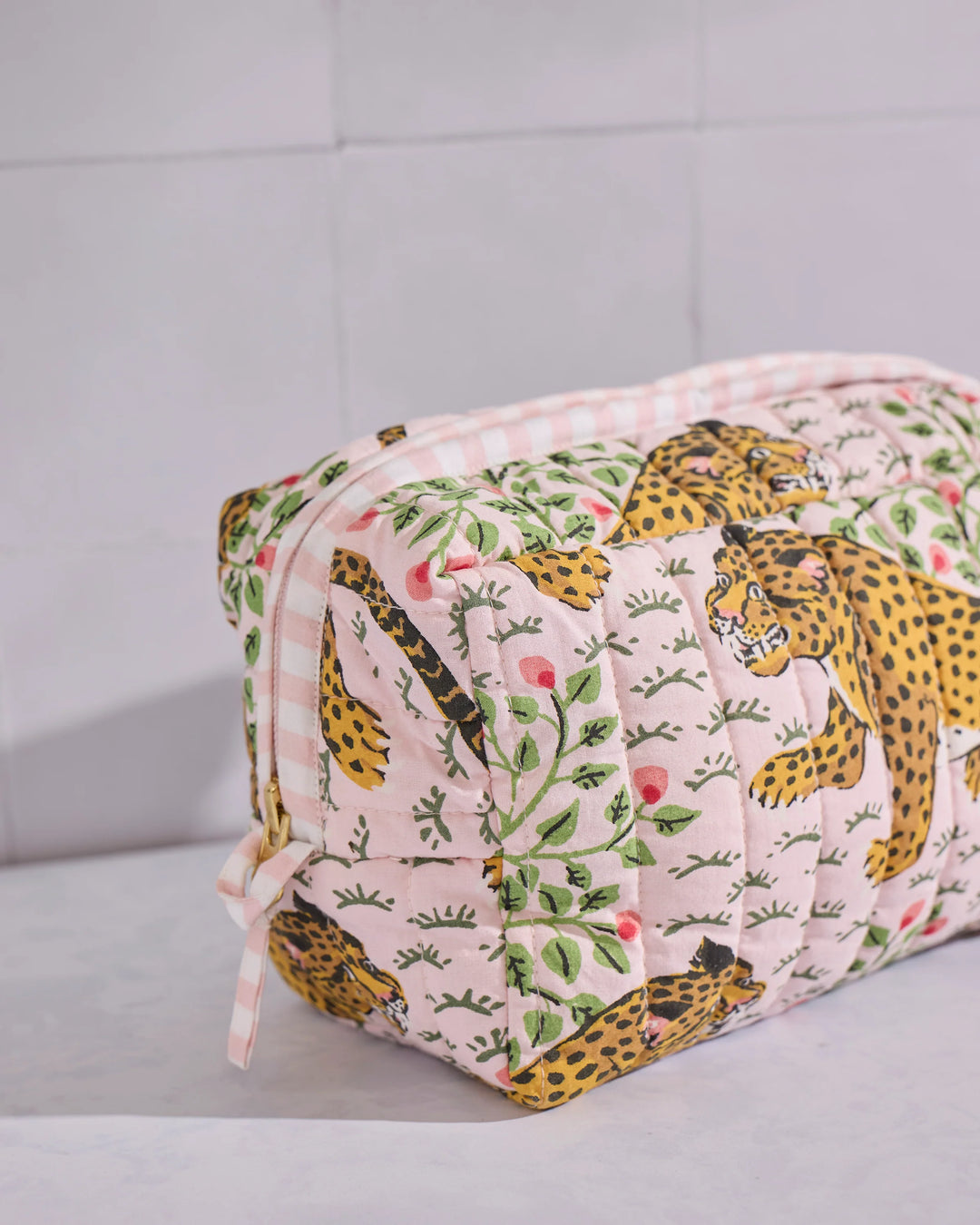 Bagheera Blush Quilted Pouch