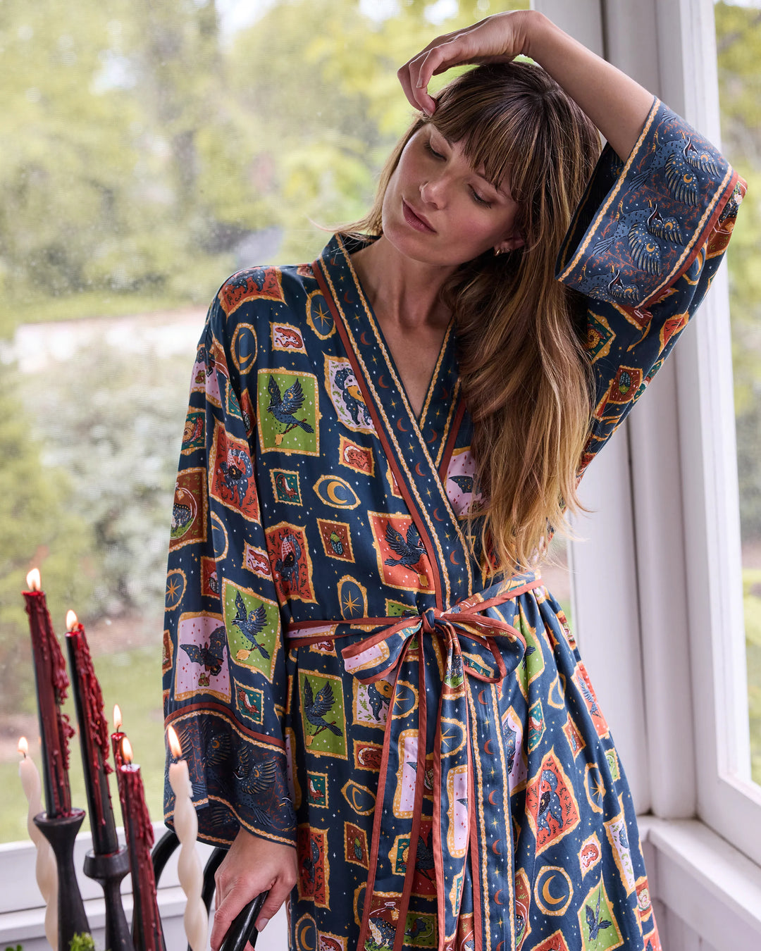 Midnight Gallery Night Sky Eco Satin Robe