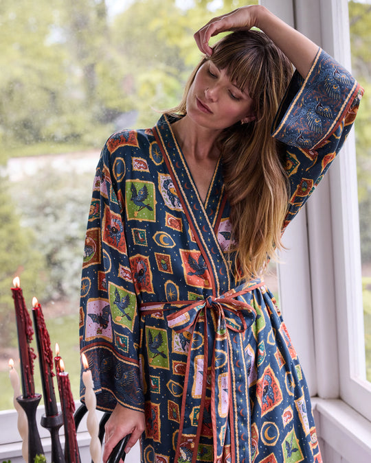 Midnight Gallery Night Sky Eco Satin Robe