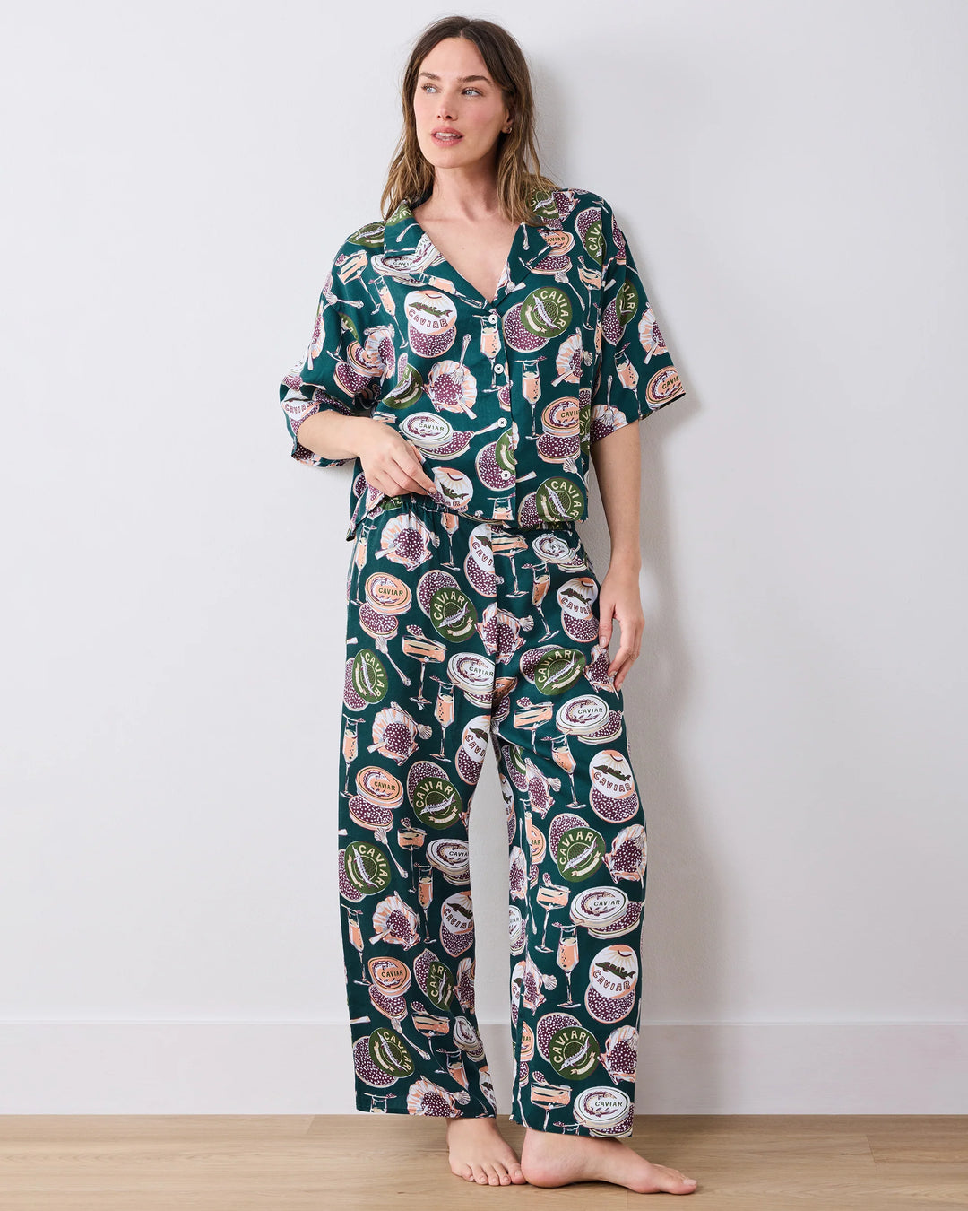 Champagne & Caviar Wildest Dreams Eco Satin PJ Set
