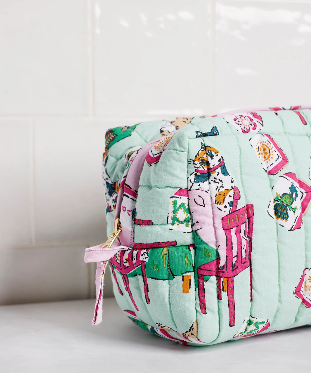 Pale Jade Mahjong Menagerie Zip Pouch