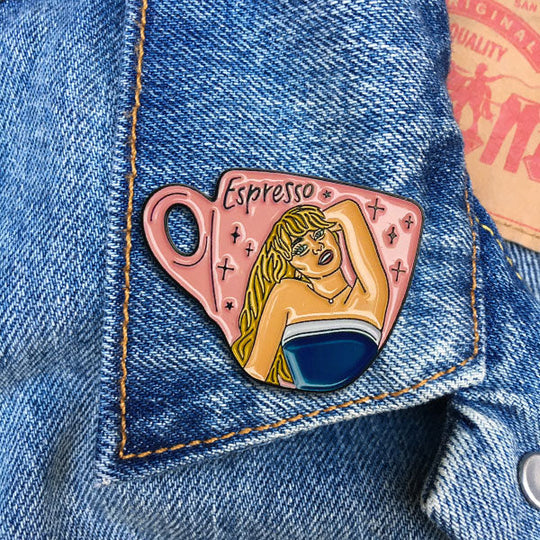 Sabrina Espresso Enamel Pin