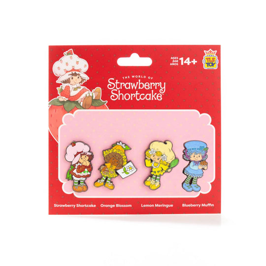 Strawberry Shortcake Glitter Enamel Pin 4-Pack