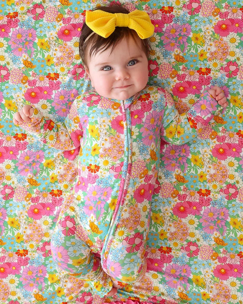 Posh Peanut - Margie Footie Ruffled Zippered One Piece