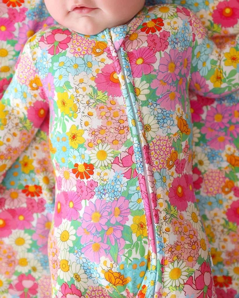 Posh Peanut - Margie Footie Ruffled Zippered One Piece