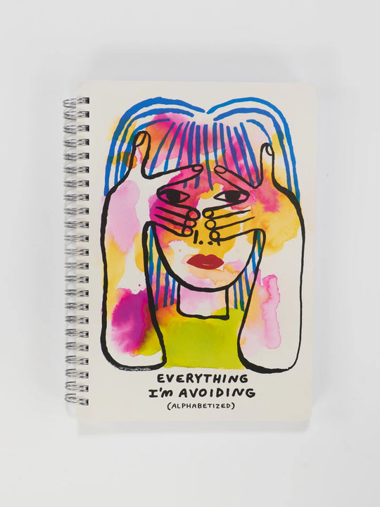 Everything I'm Avoiding Watercolor Spiral 6x8 Notebook