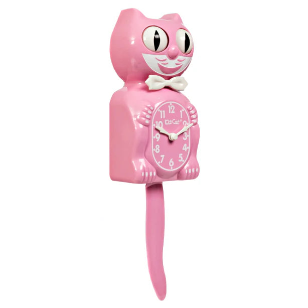Kit Cat Klock Pink Satin Clock