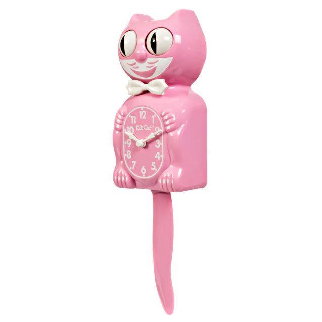 Kit Cat Klock Pink Satin Clock