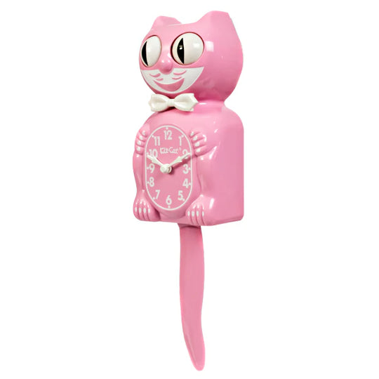Kit Cat Klock Pink Satin Clock