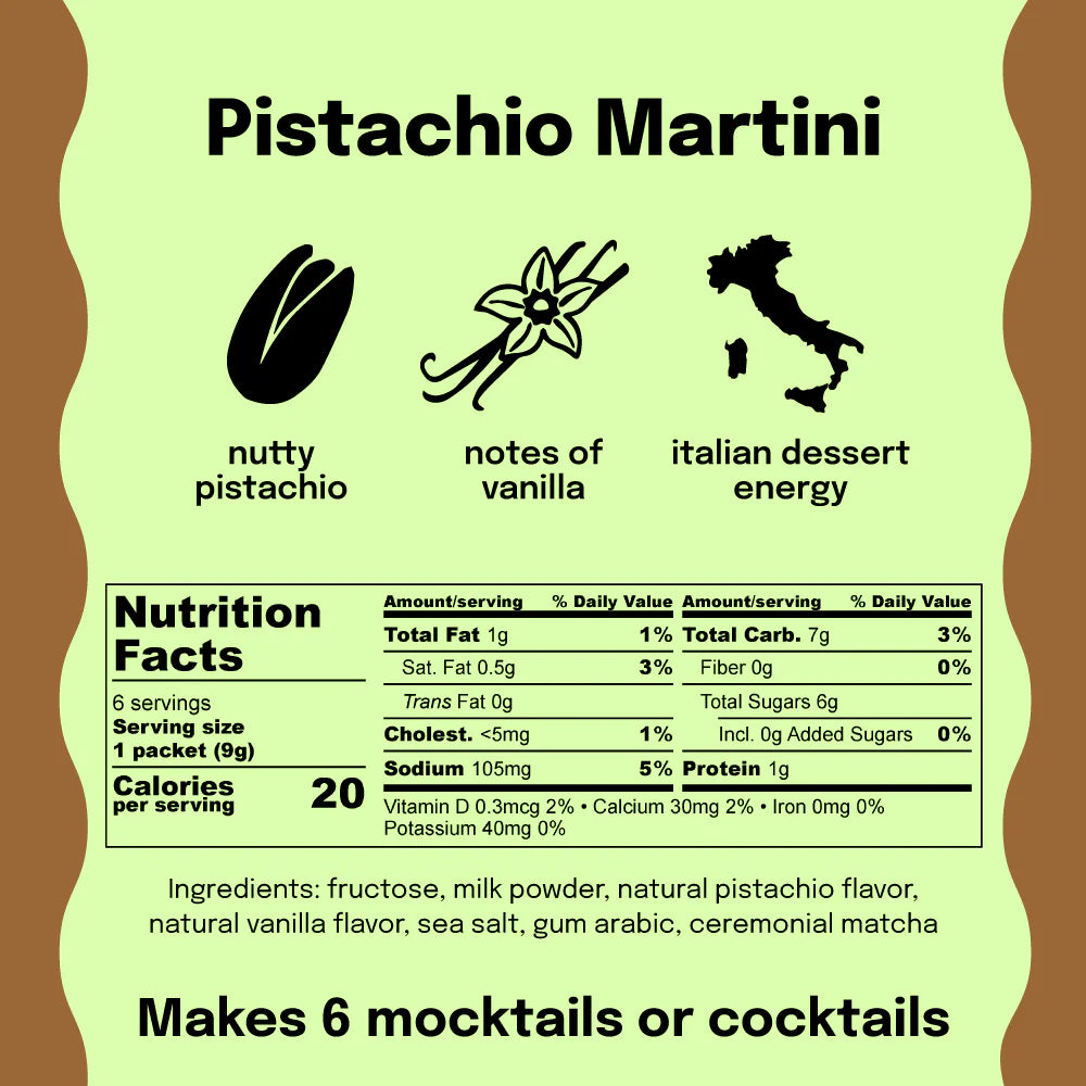 Pistachio Martini Non-Alcoholic Drink Mixers