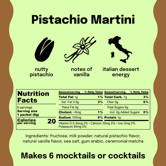 Pistachio Martini Non-Alcoholic Drink Mixers