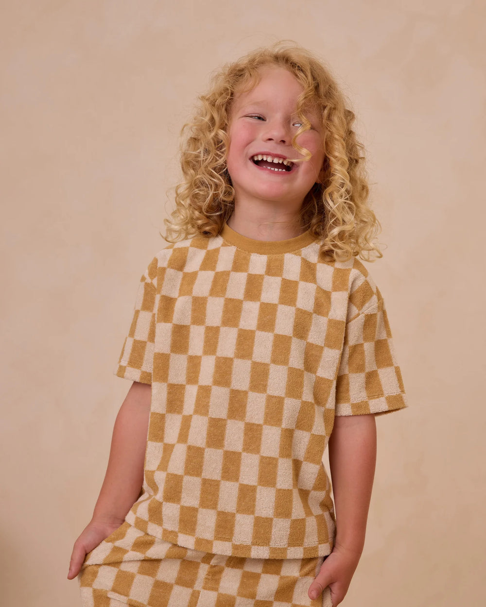 Rylee + Cru - Marigold Check Relaxed Tshirt
