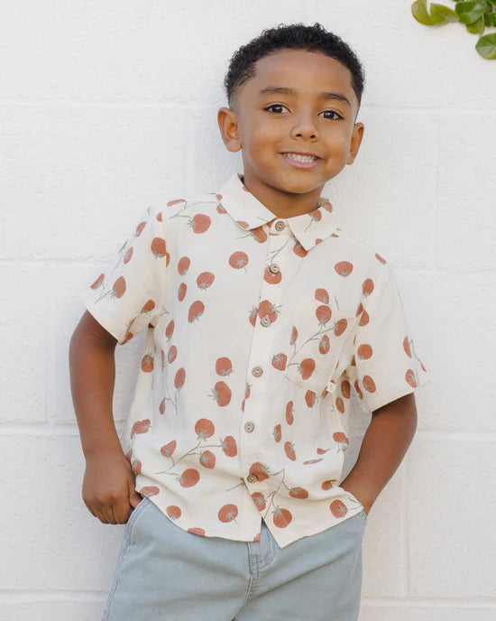Rylee + Cru - Tomato Print Collared Shirt