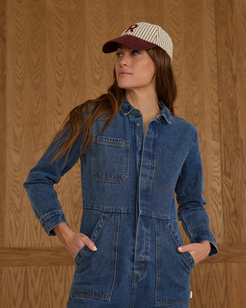 Rylee + Cru - Denim Long Sleeve Coverall