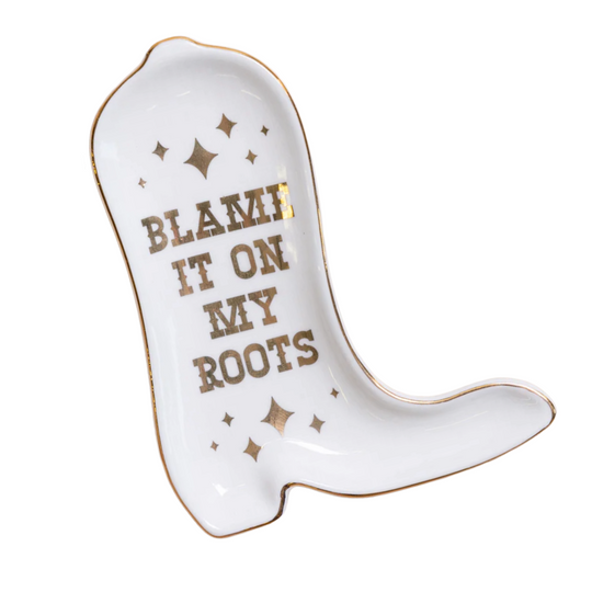 Blame It On My Roots Ceramic Tray