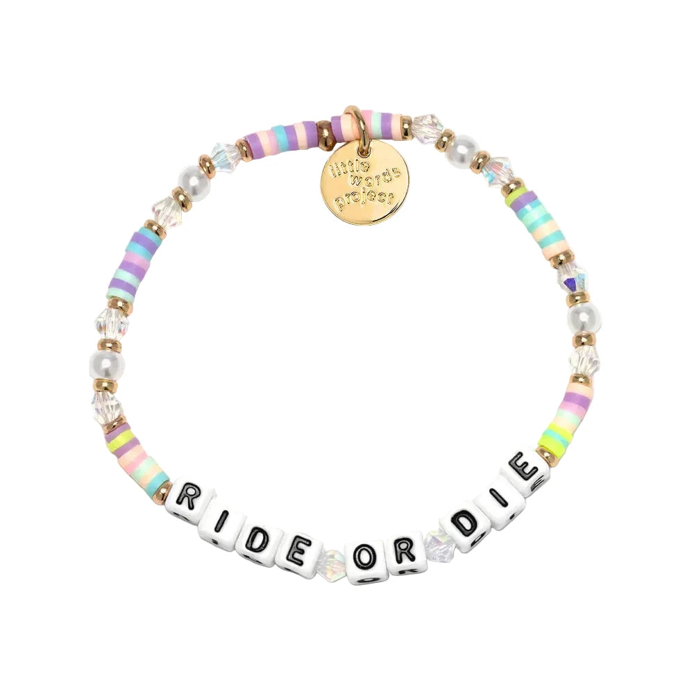 Ride or Die Soft Serve bracelet  friendship word bracelet