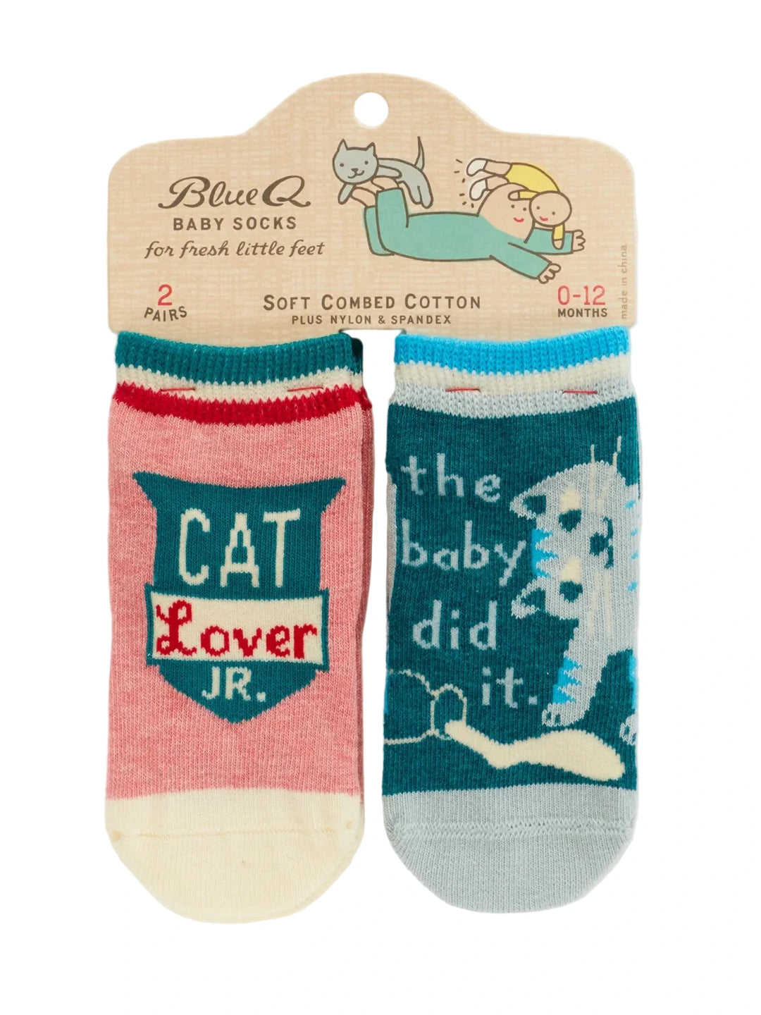 Cat Lover/Baby Did It Funny Baby Socks