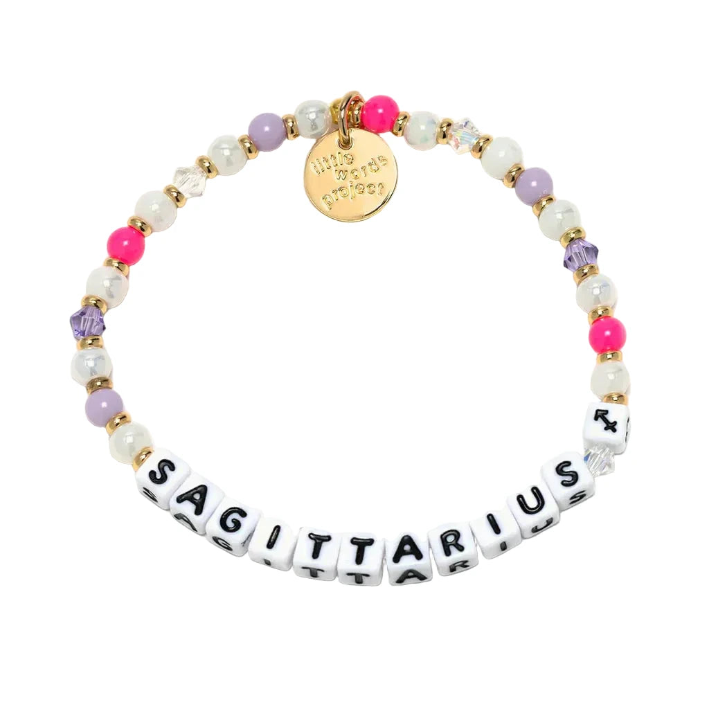 Sagittarius Archer bracelet S/M zodiac word bracelet