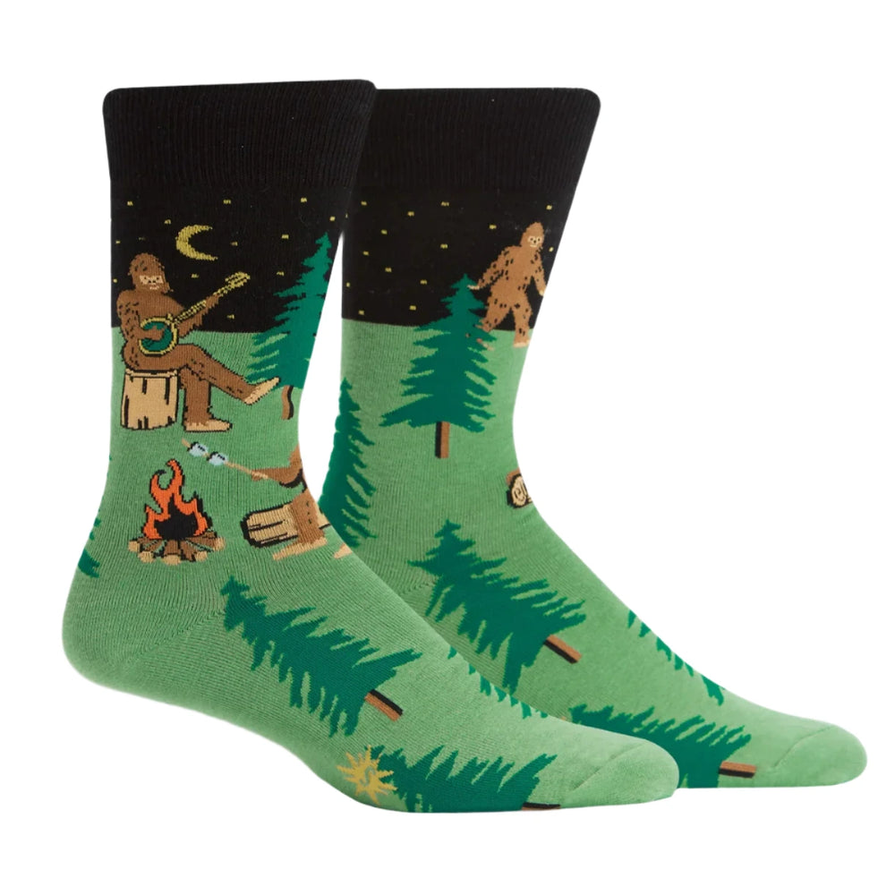 Sasquatch Camp Out Men's Socks
