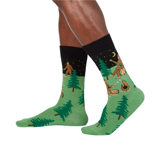 Sasquatch Camp Out Men's Socks