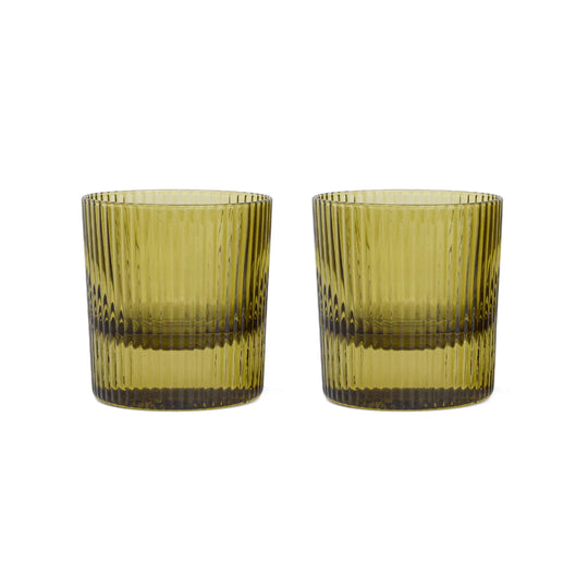 Scout Lowball Glass Set in Olive