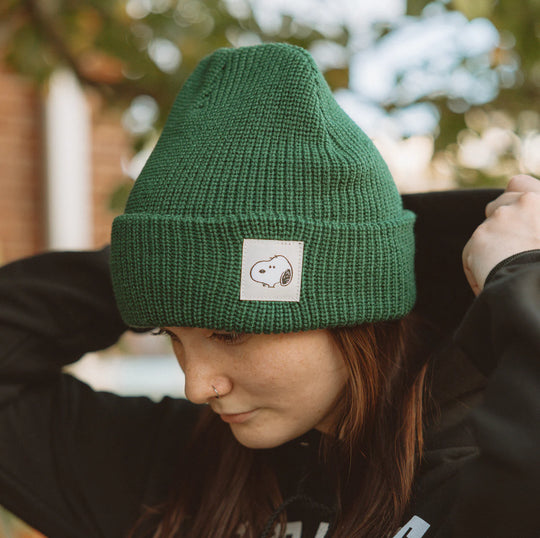 Forest Green Snoopy Beanie