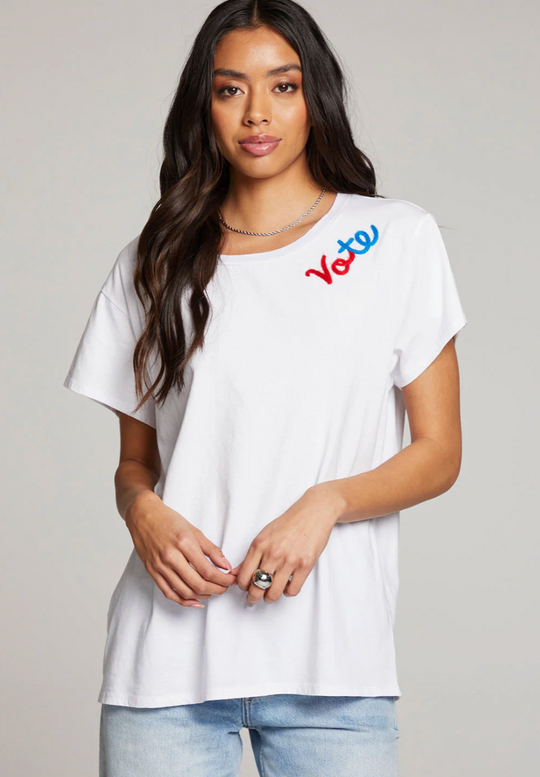 White Womens Vote Tee