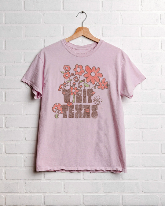 Pink Visit Oklahoma Thrifted Tshirt
