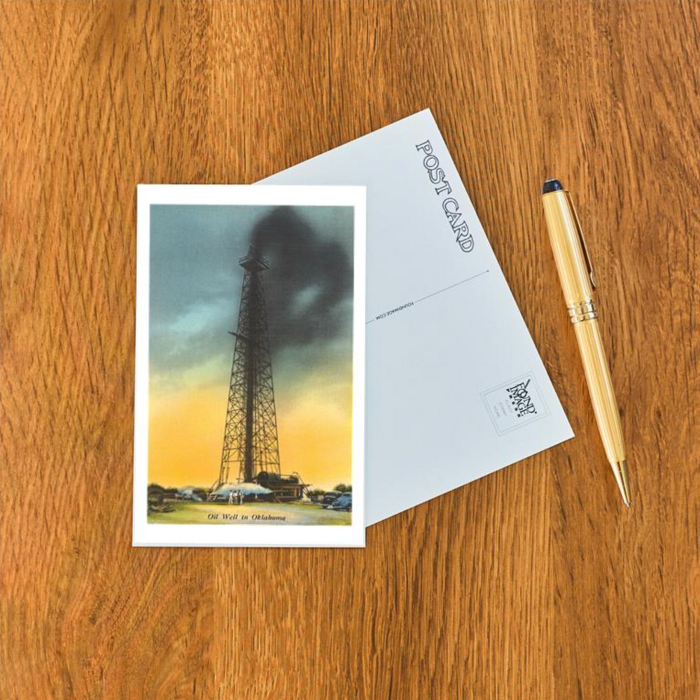 Spurting Oil Well Postcard