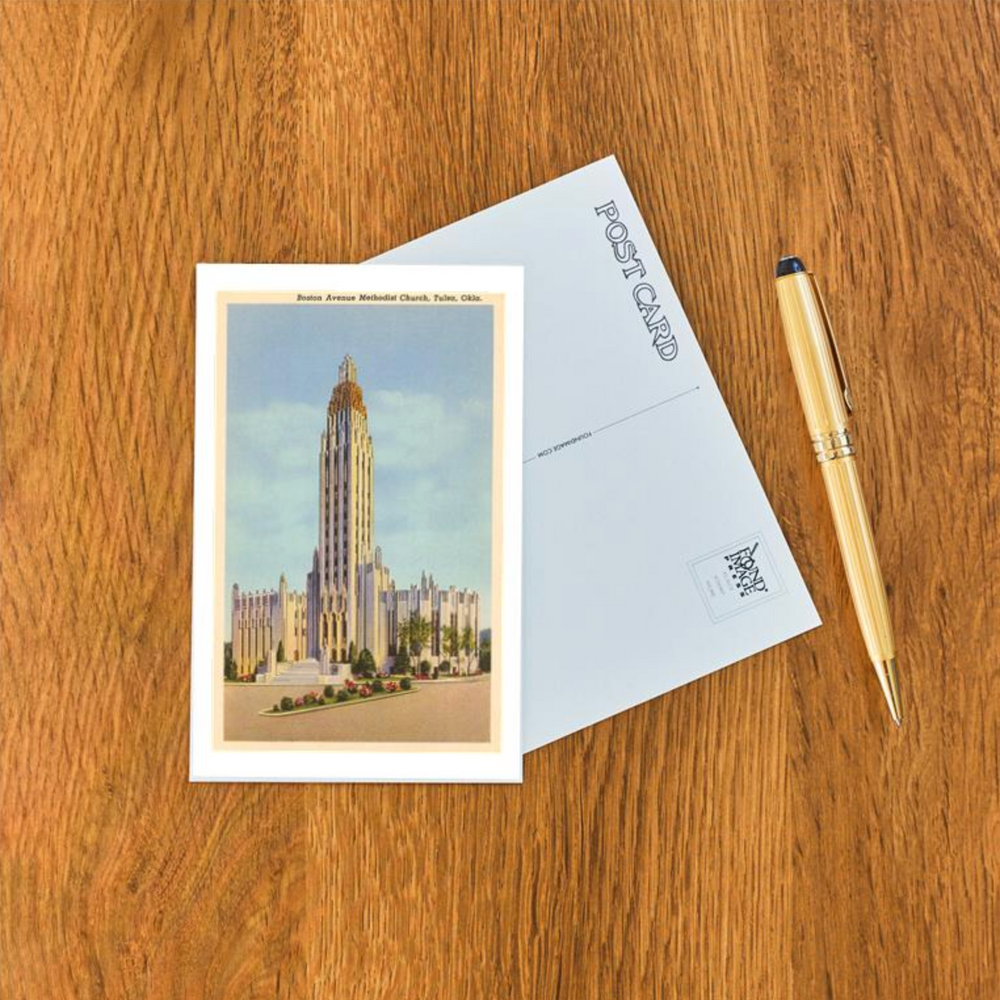Boston Ave Methodist Church Tulsa Postcard