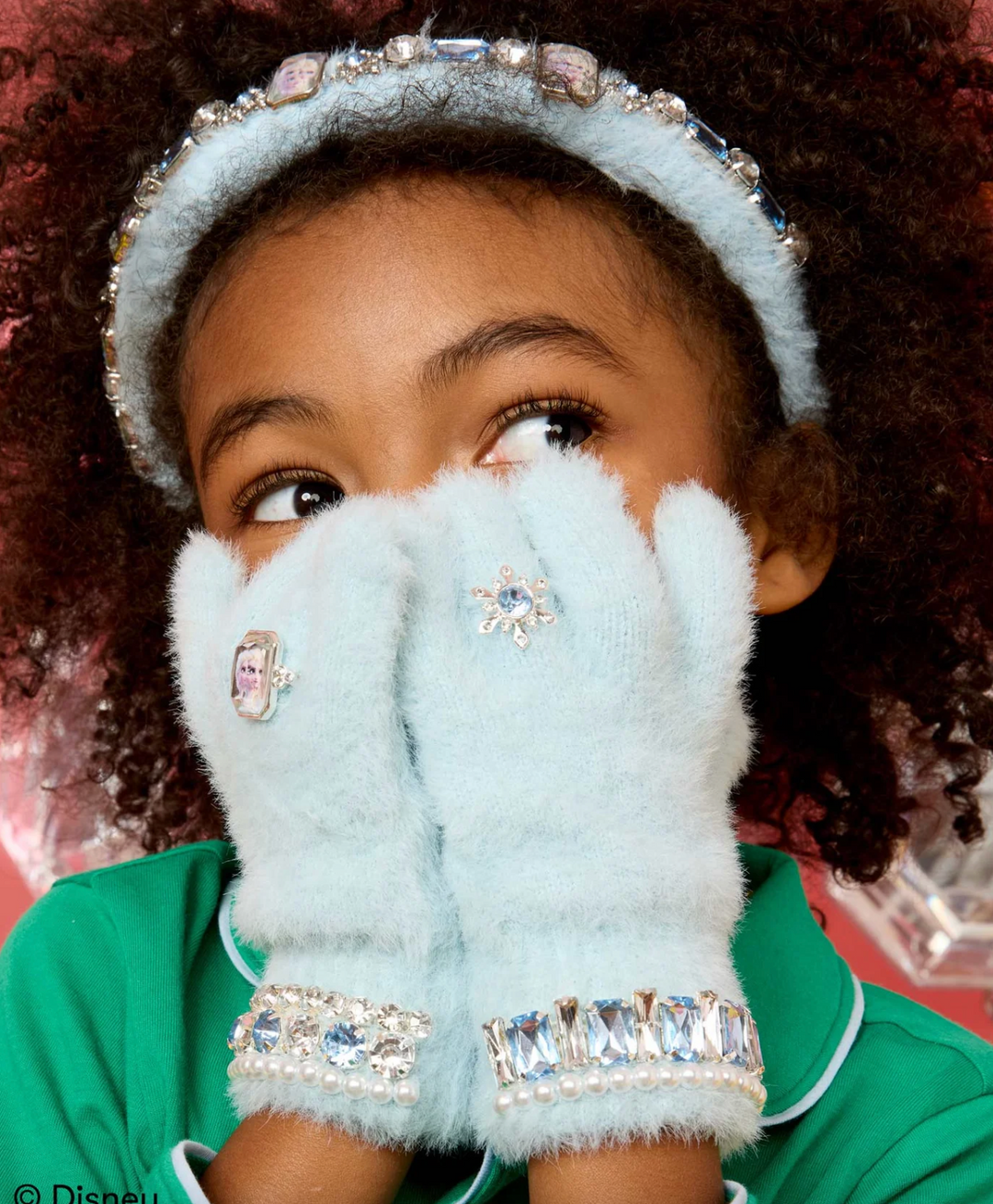 Ice Princess Elsa Jeweled Gloves