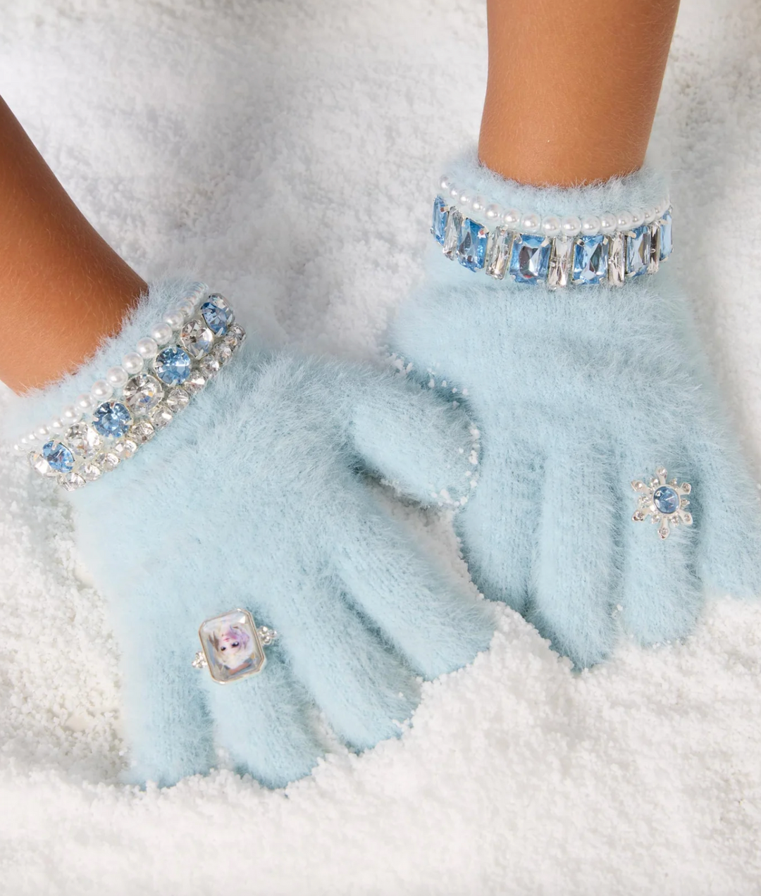 Ice Princess Elsa Jeweled Gloves