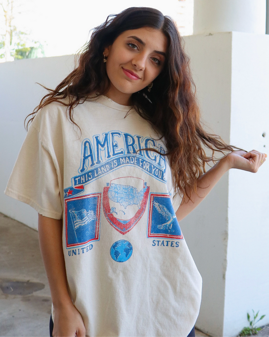 America Patch Off White Tshirt