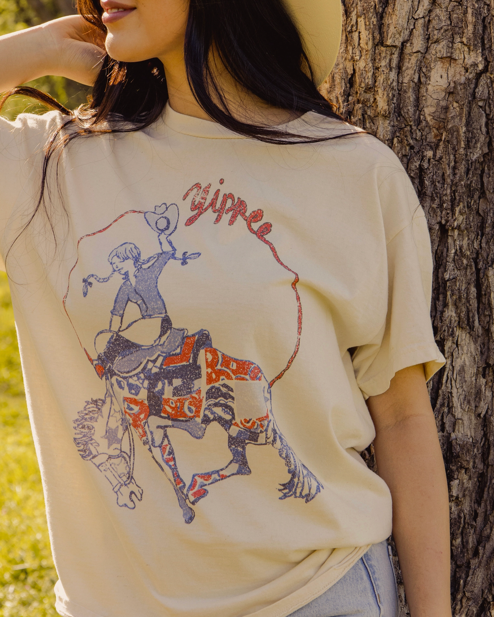 Yippee Cowgirl Off White Tshirt