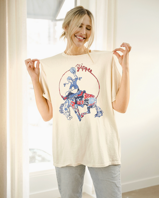 Yippee Cowgirl Off White Tshirt