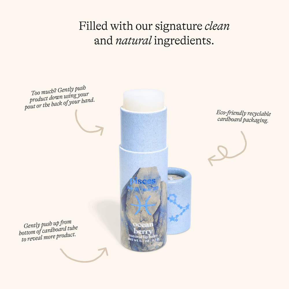 Pisces Zodiac Lip Balm - Ocean Berry